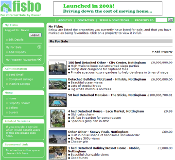 Fisbo website