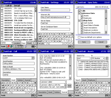 TaskTrak PDA application